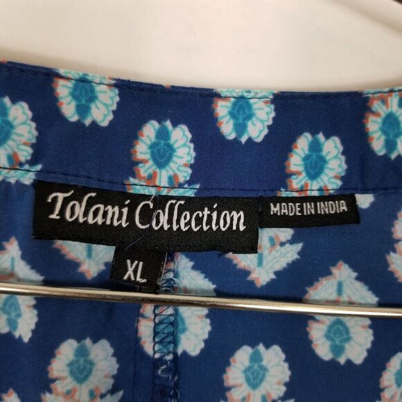 Tolani Collection Women  Kaftan Tunic Size XL  Modal Paisley Boho Resort Top - Picture 5 of 6